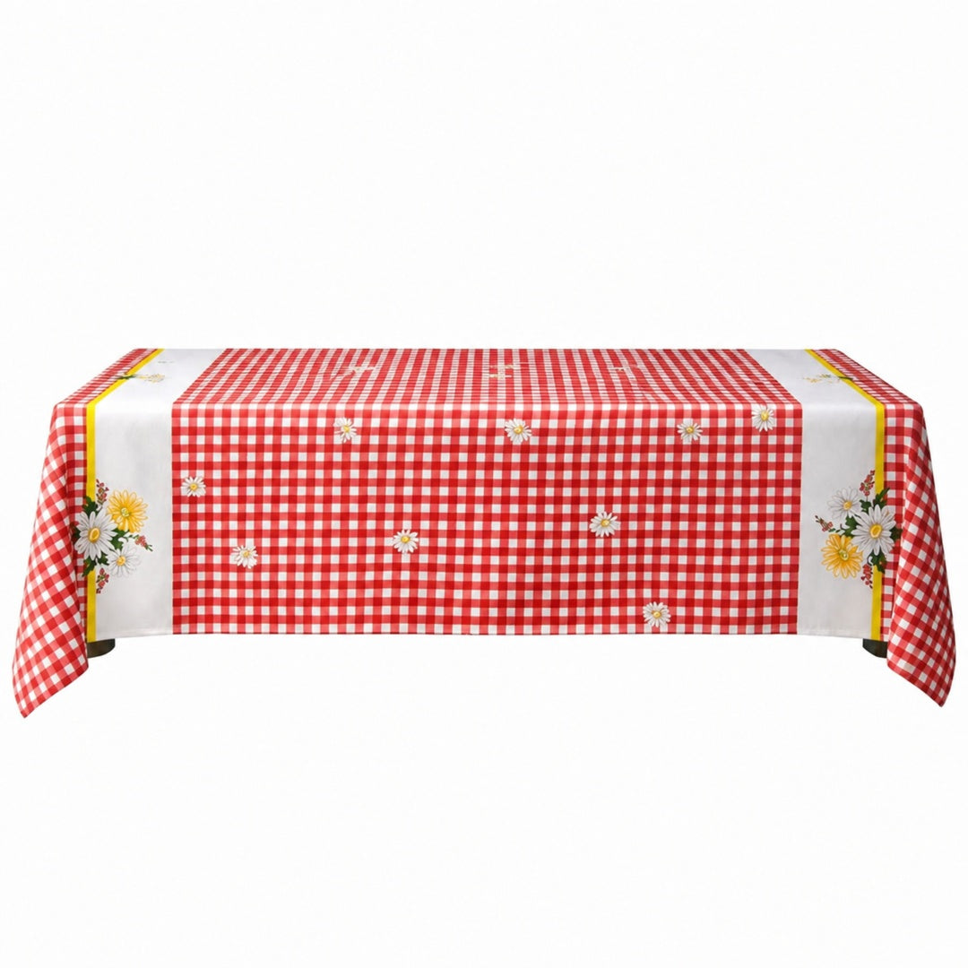 Față de masă carouri, Rosu, Motiv traditional