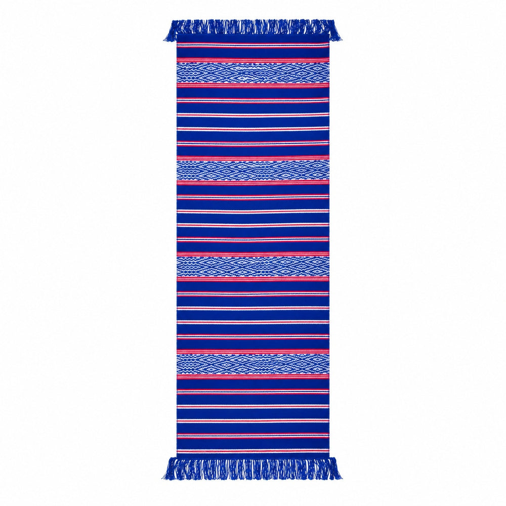Ștergar Daniela, culoare albastru cu rosu, 105x37cm