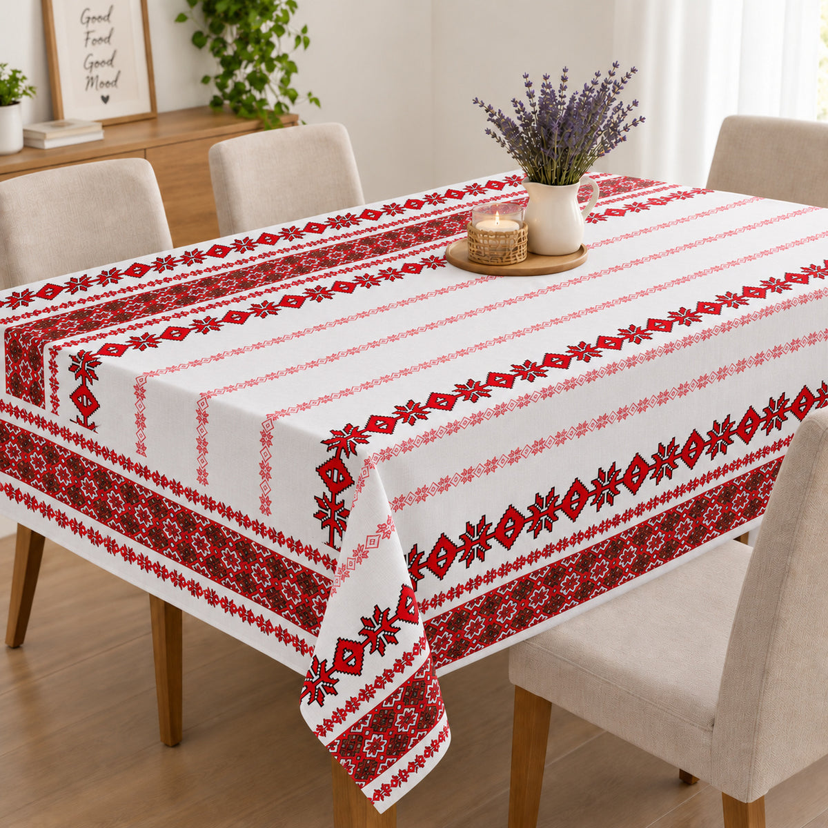Față de masă traditionala imprimată, FTI5