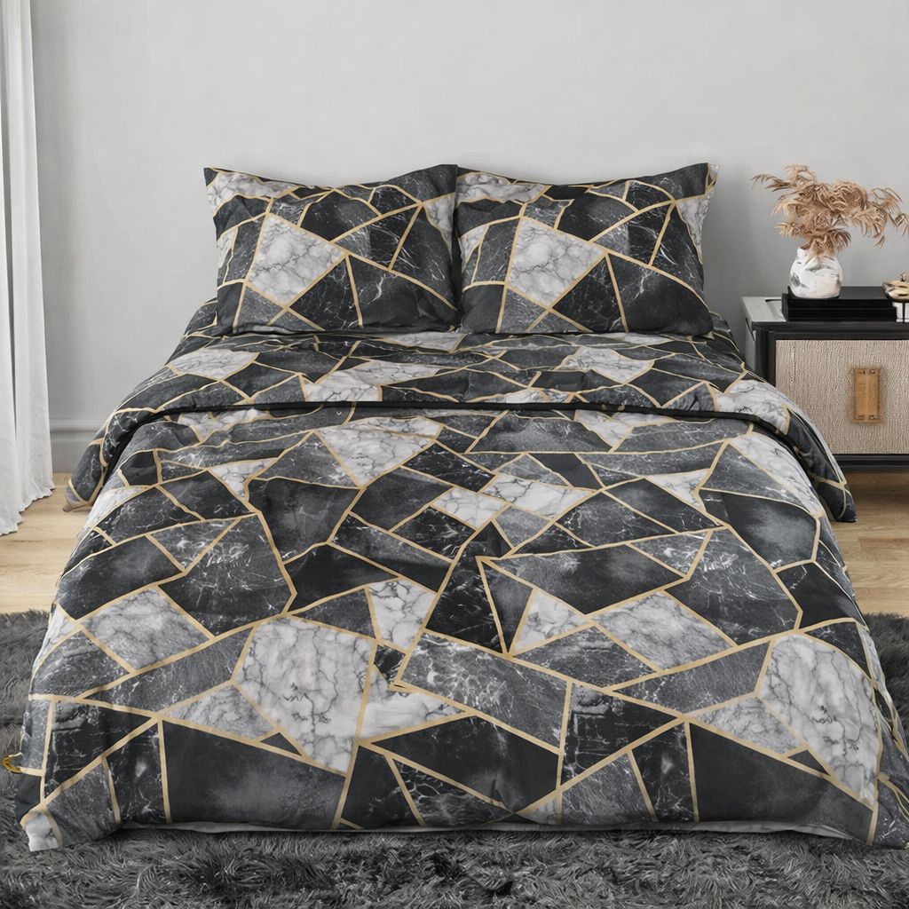 Lenjerie de Pat Polycotton Satinat  - doua persoane, LP21