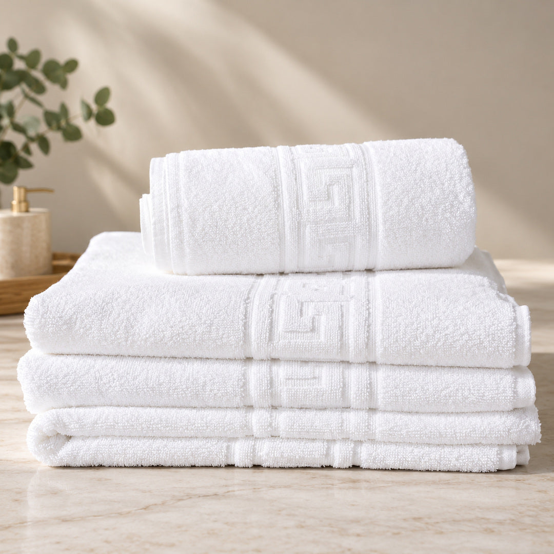 Set 120 Prosoape Hotel Premium 50×90 cm 650 gr./m², Greek Border